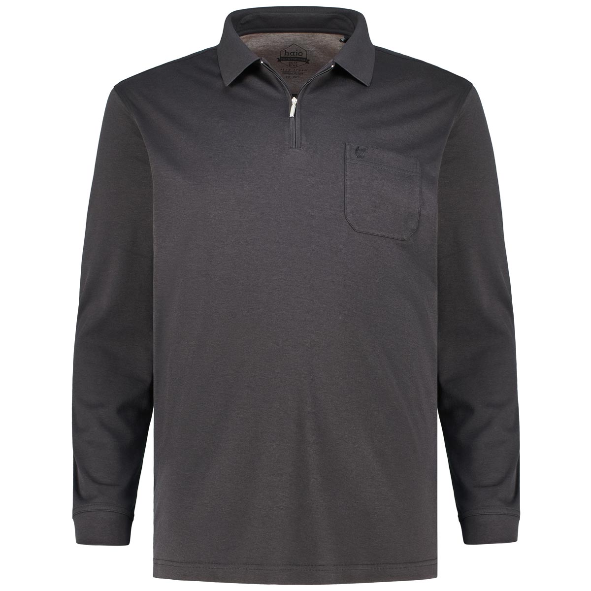 Hajo Poloshirt aus Baumwollmischung Farbe schwarz Größe: 3XL günstig online kaufen