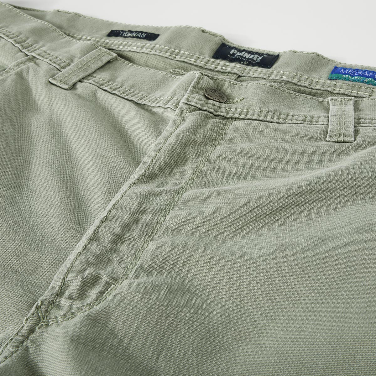 Pioneer Stretch-Baumwollhose "Thomas", Regular Fit grün