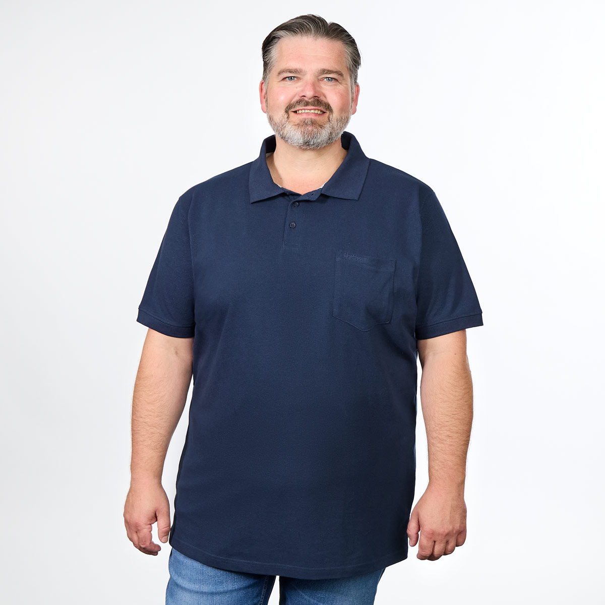 North Poloshirt aus Baumwoll-Piqué dunkelblau