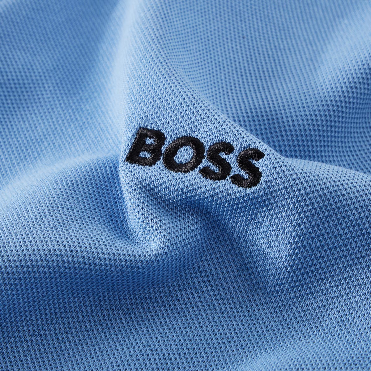 BOSS Poloshirt mit Kontrastdetails hellblau