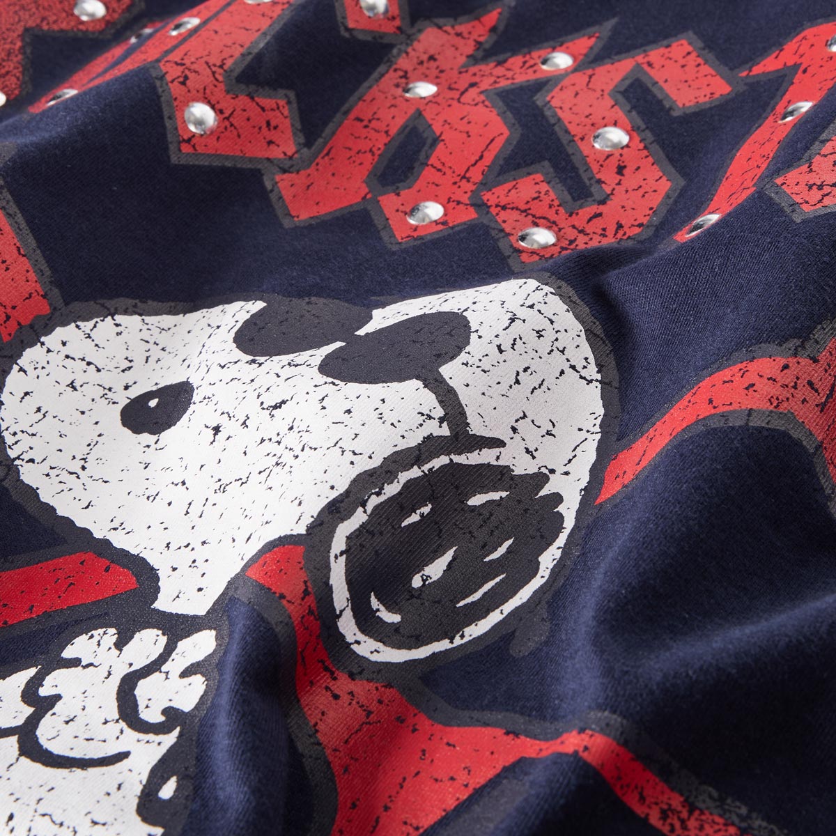 North T-Shirt mit Snoopy Motiv-Print dunkelblau