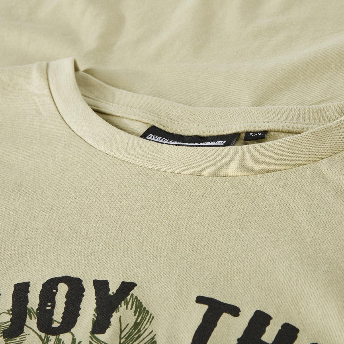 North T-Shirt mit Motiv-Print Farbe oliv Größe: 10XL günstig online kaufen