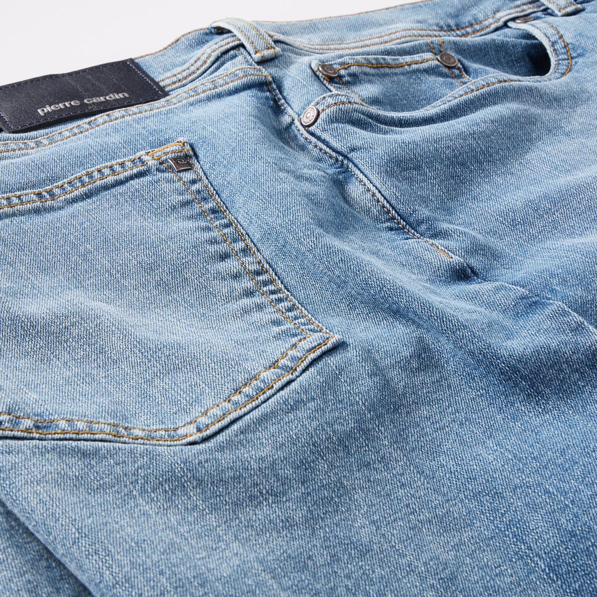 Pierre Cardin Stretch-Jeans "Laval", Regular Fit hellblau