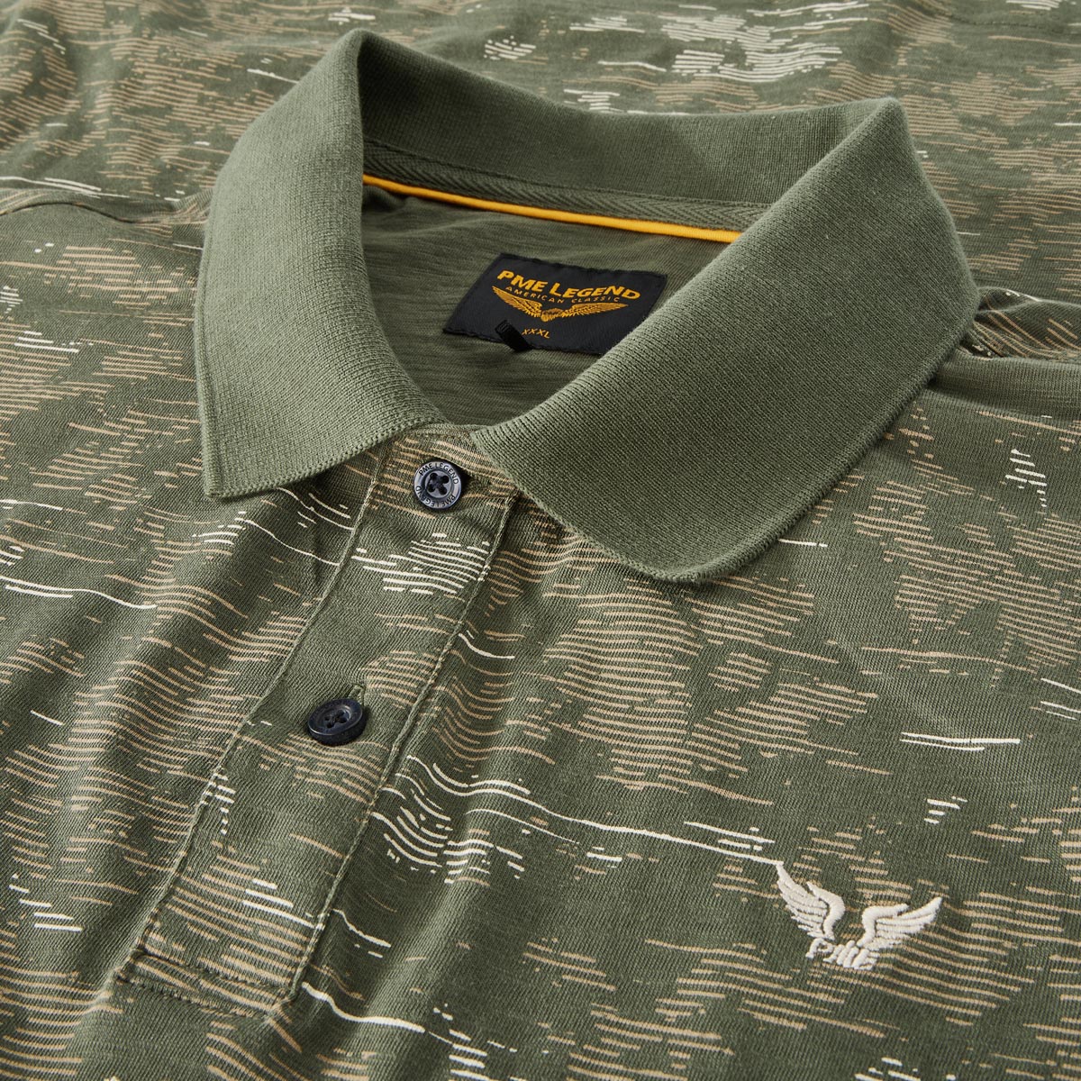 PME LEGEND Poloshirt mit Allover-Muster grün