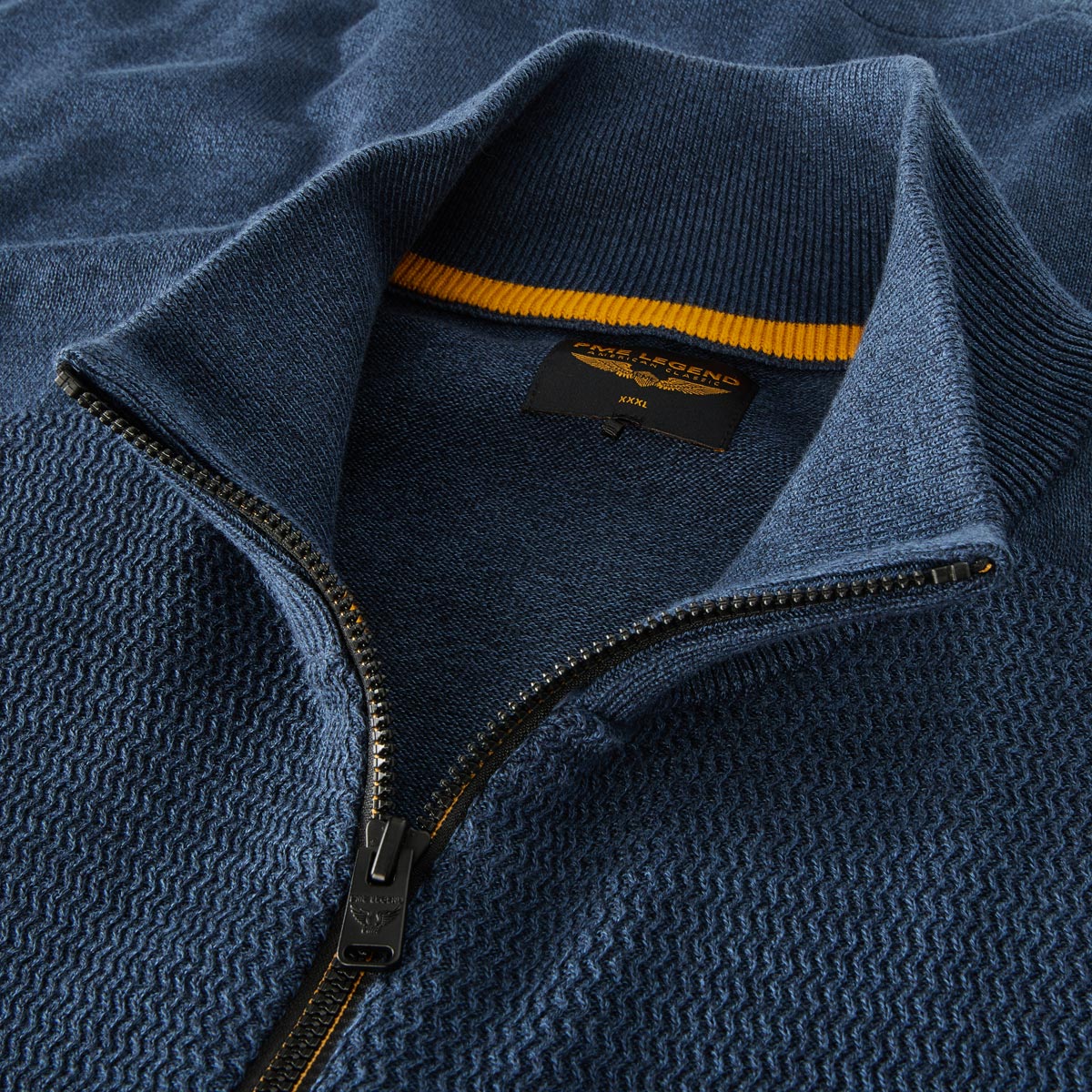 PME LEGEND Strickjacke mit Struktur dunkelblau