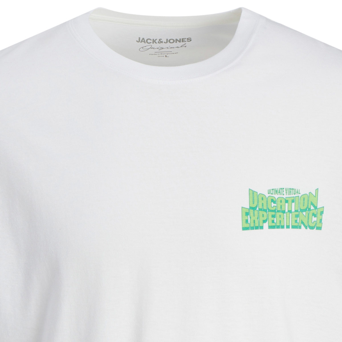 Jack&Jones T-Shirt mit Print auf Vorder- und Rückseite weiß