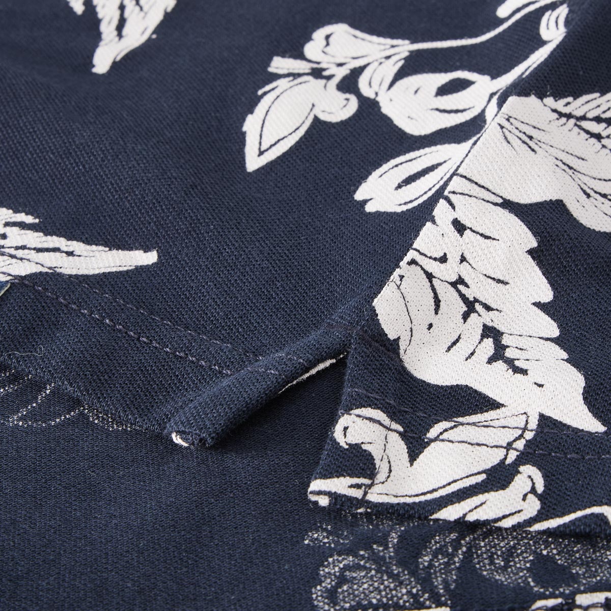 Lerros Poloshirt mit Allover-Muster blau