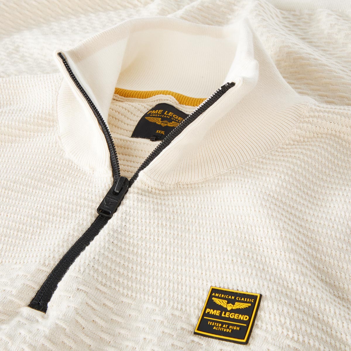 PME LEGEND Troyer aus Baumwolle weiß