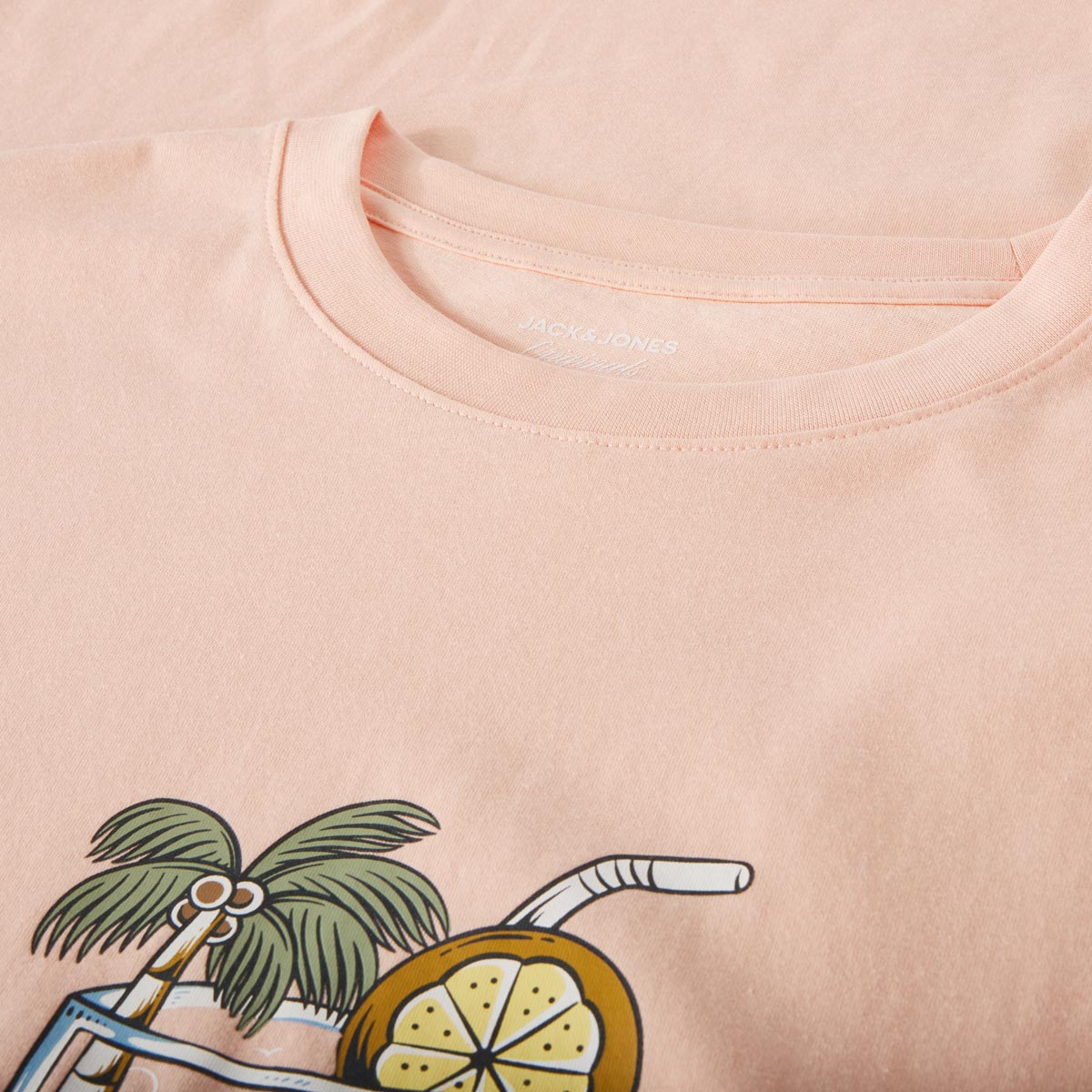 Jack&Jones T-Shirt mit Motiv-Print pfirsich