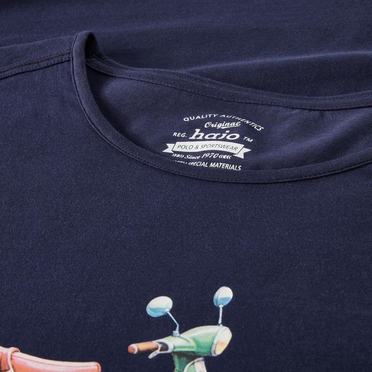 Hajo T-Shirt mit Motiv-Print marine