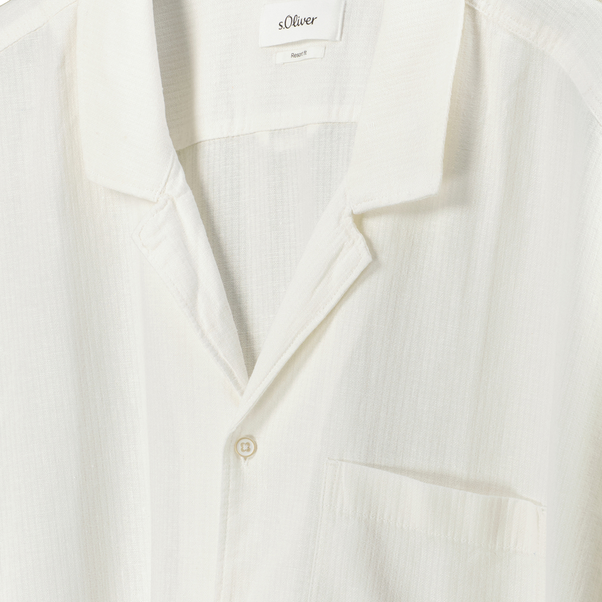 s.Oliver Freizeithemd aus Leinen-Viskose-Mix weiß