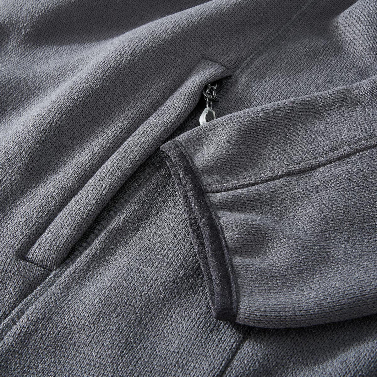 Blue Wave Fleecejacke in Strickoptik anthrazit