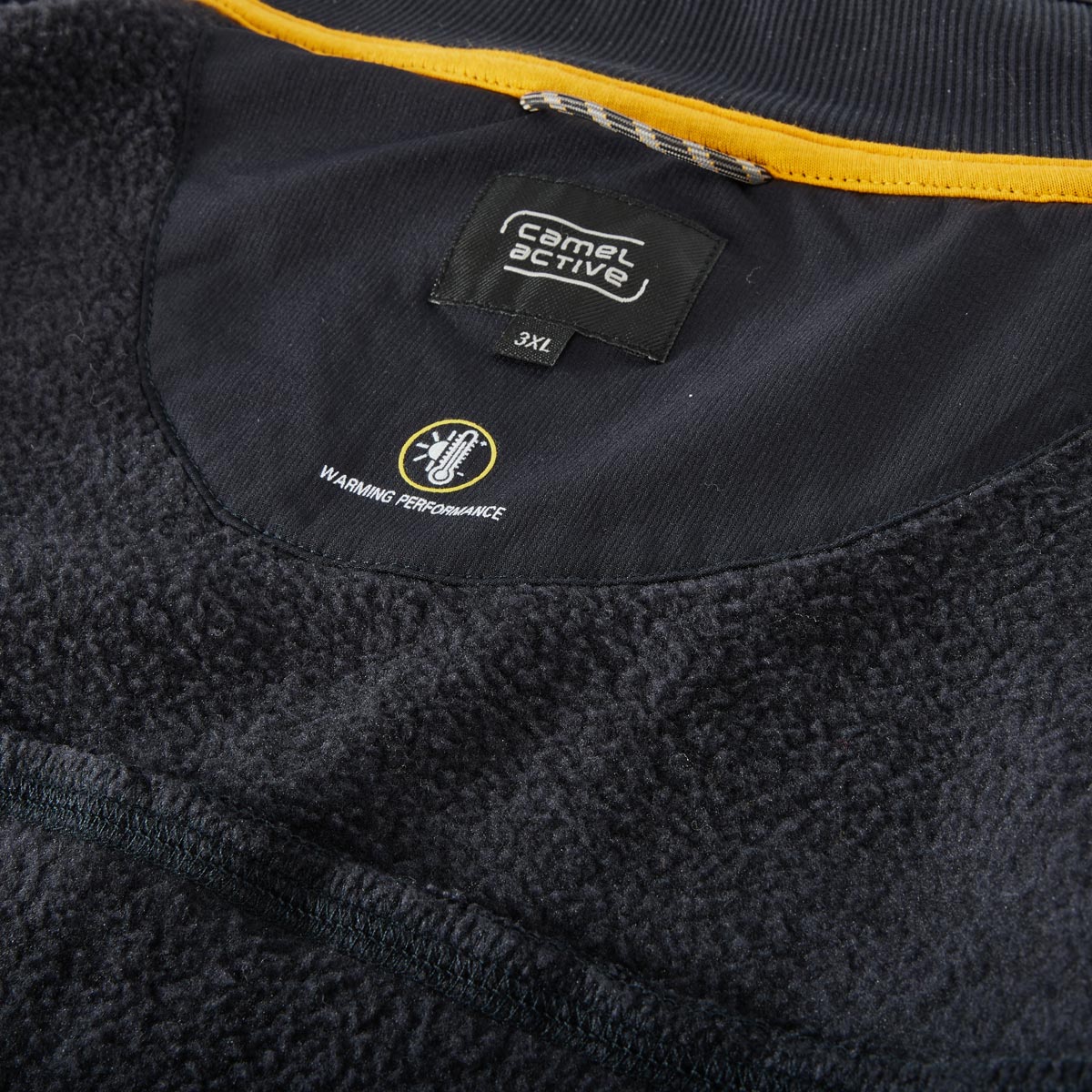 camel active Strickjacke mit Elasthan dunkelblau