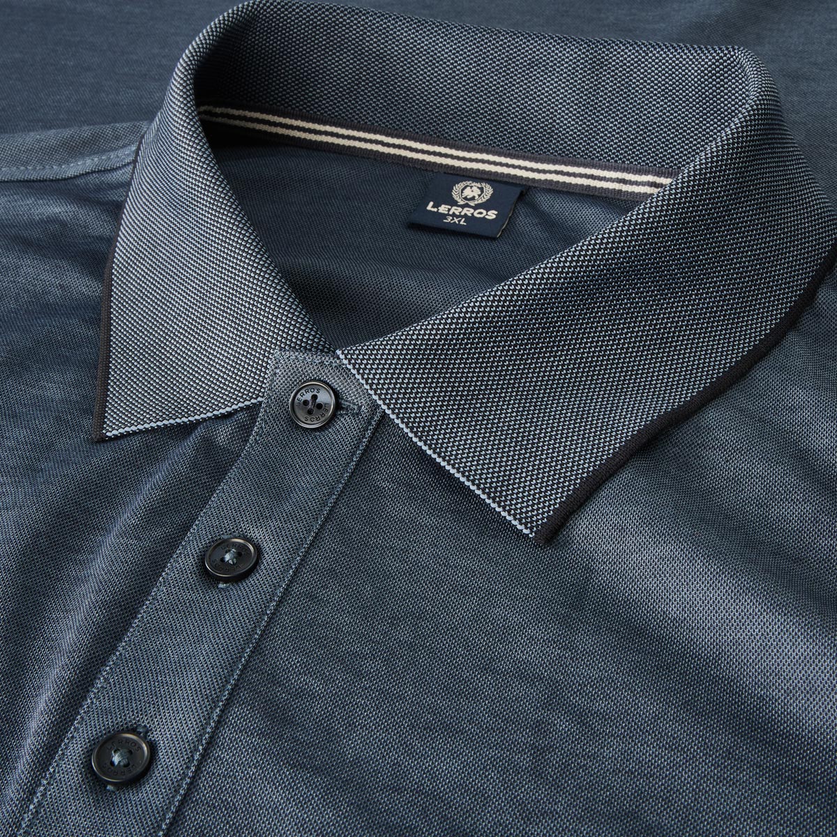 Lerros Poloshirt mit Elasthan blau