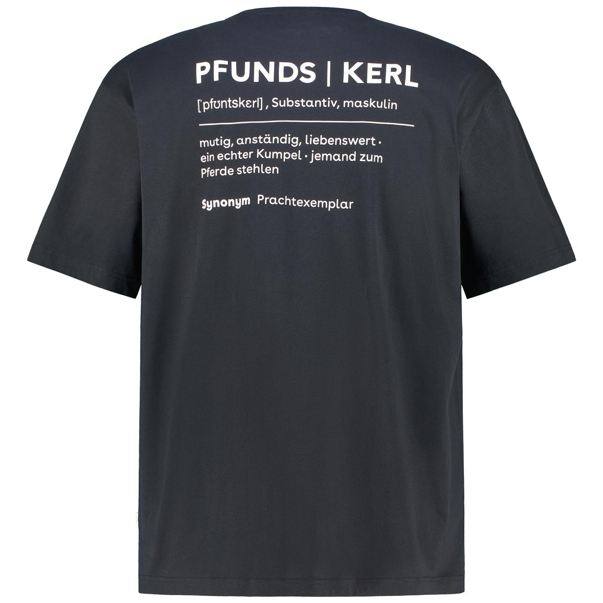 Pfundskerl T-Shirt mit Print auf Vorder- und Rückseite schwarz