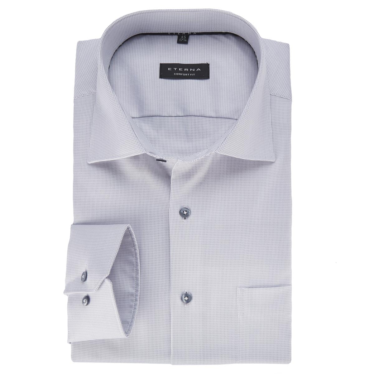 ETERNA Businesshemd aus Biobaumwolle, langarm grau ETERNA Businesshemd aus Biobaumwolle, langarm grau