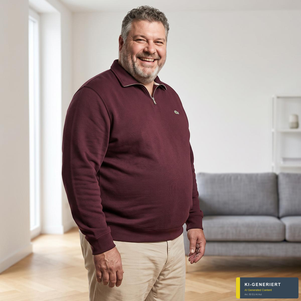 LACOSTE Sweatshirt aus Biobaumwolle dunkelrot