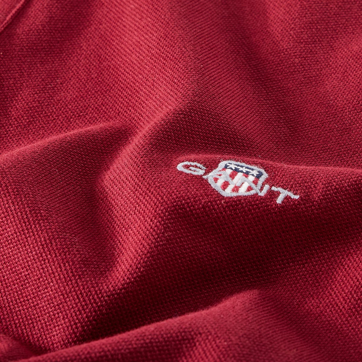 Gant Poloshirt aus Baumwolle dunkelrot