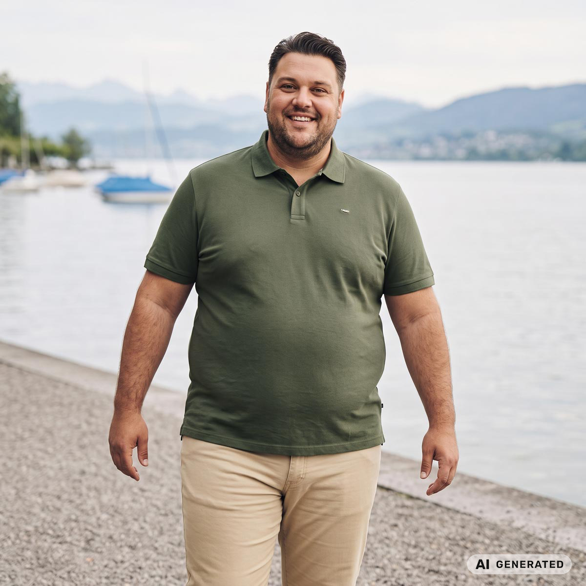Pfundskerl Poloshirt aus Baumwolle oliv