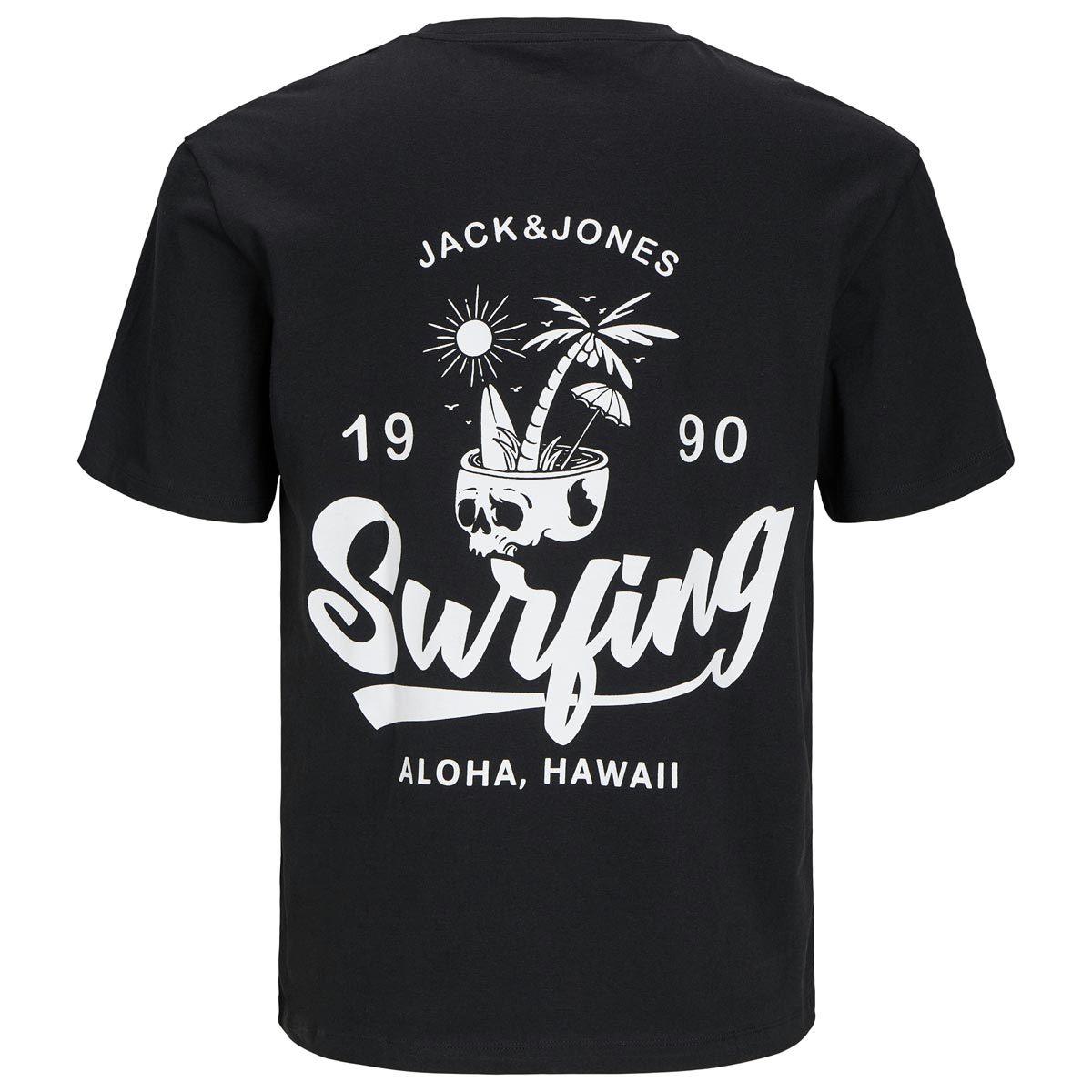 Jack&Jones T-Shirt mit Print auf Vorder- und Rückseite schwarz