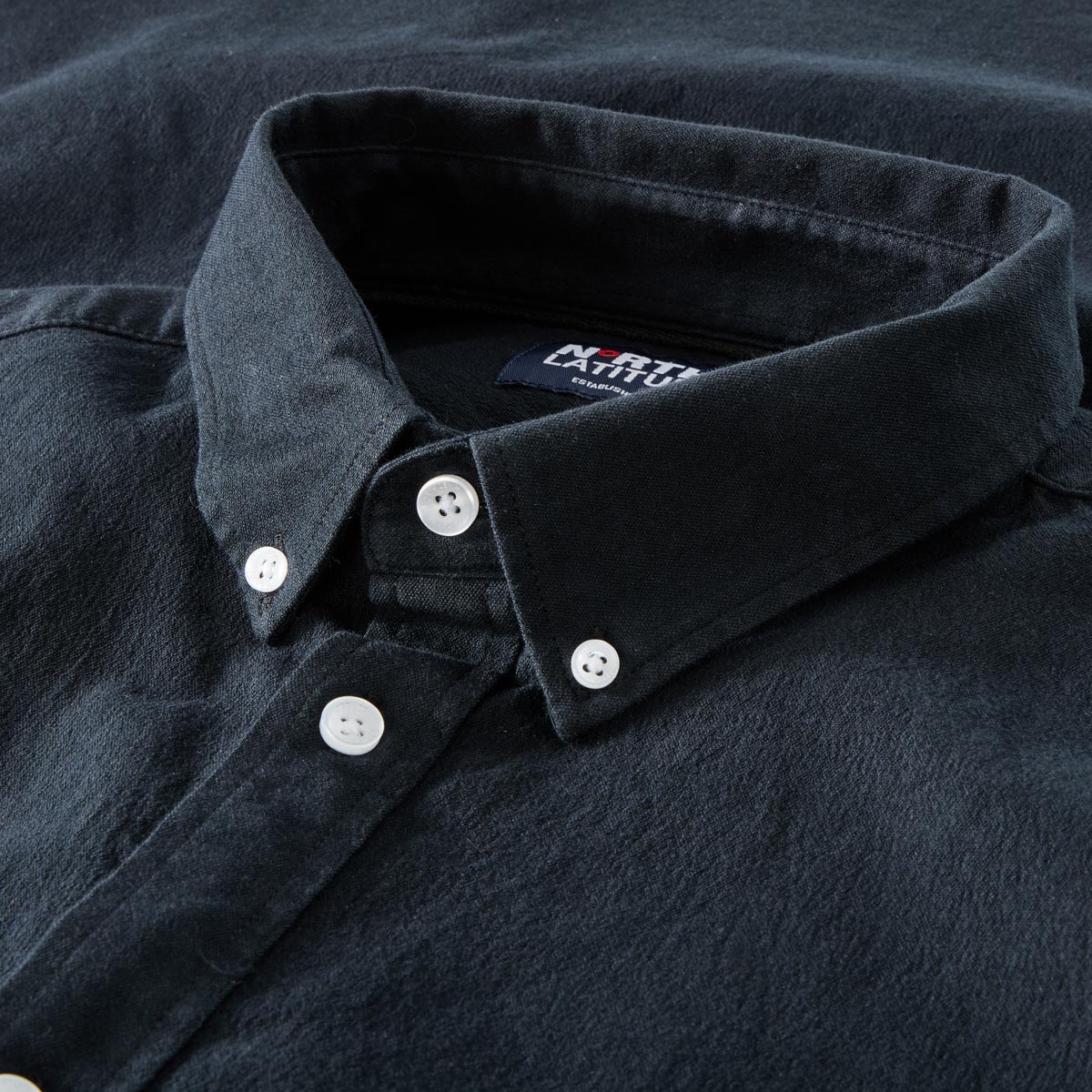 North Freizeithemd mit Stretch schwarz