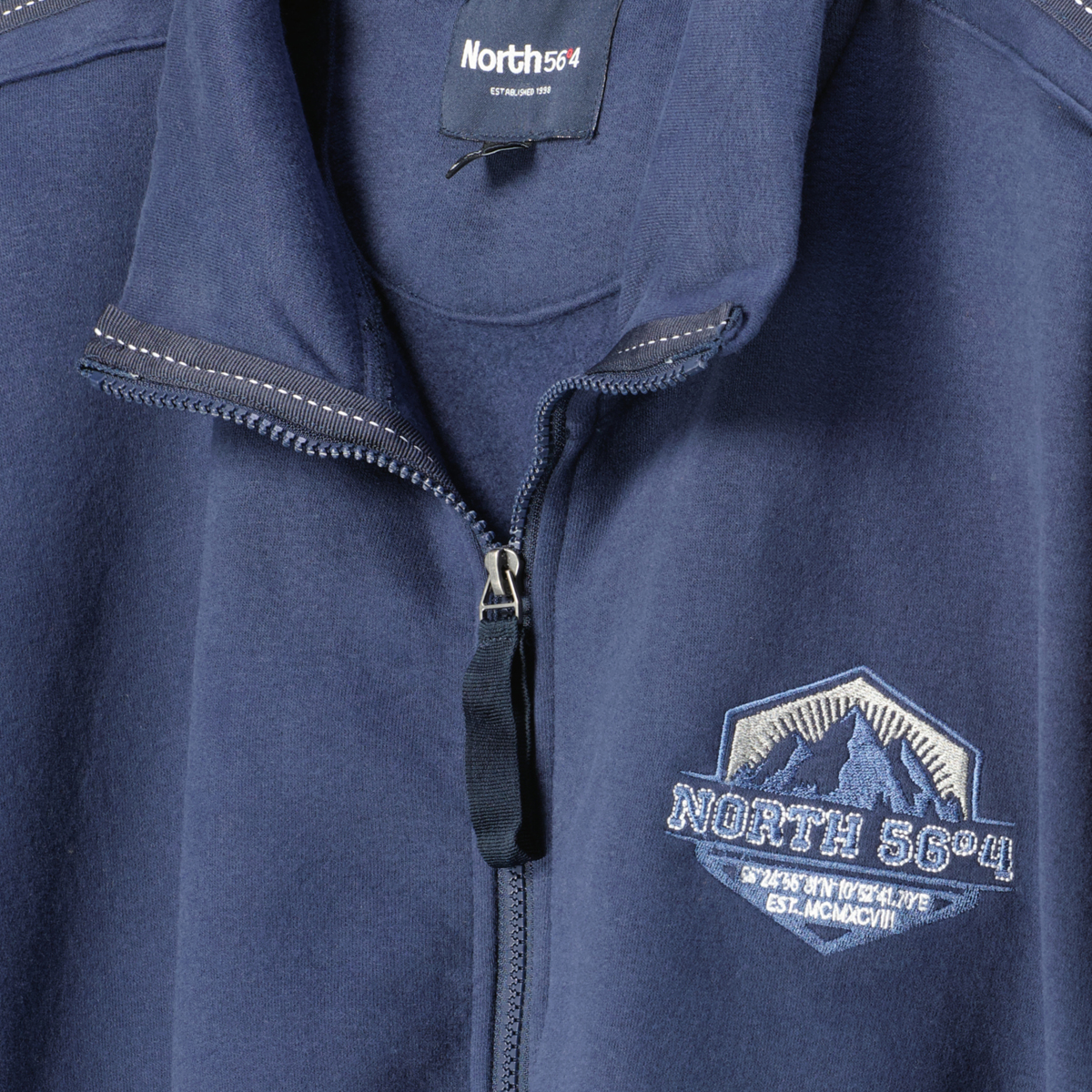 North Sweatjacke aus Baumwollmischung dunkelblau