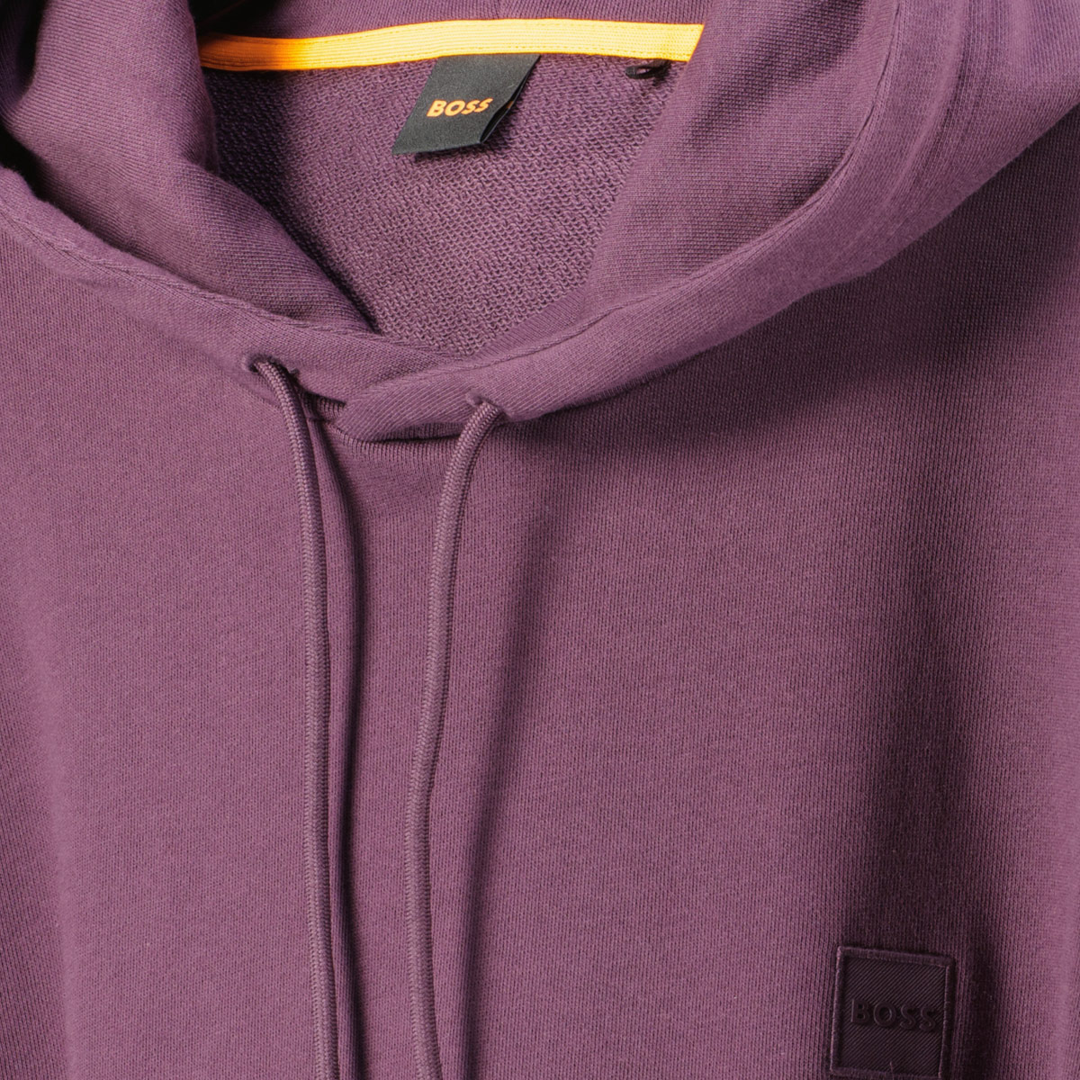 BOSS Hoodie aus Biobaumwolle dunkelrot