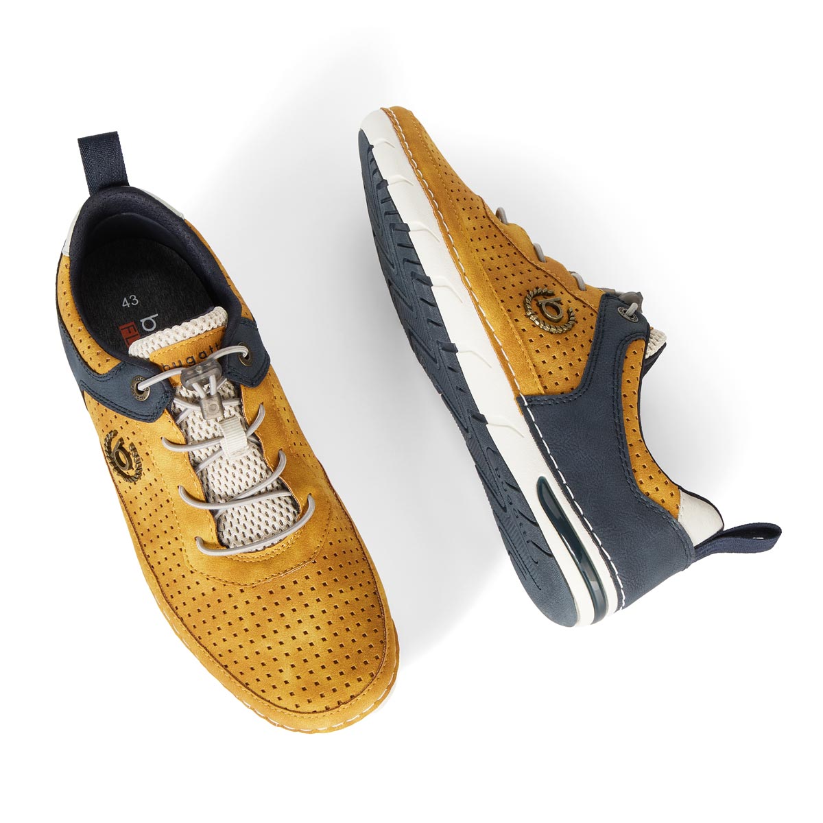 bugatti Sneaker mit elastischen Schnürsenkeln gelb