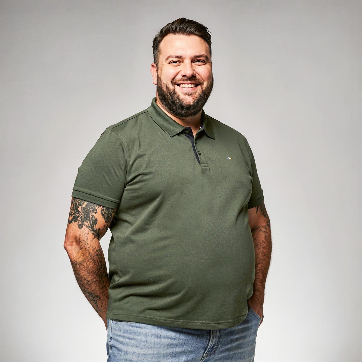 Pfundskerl Premium Poloshirt mit Stretch oliv