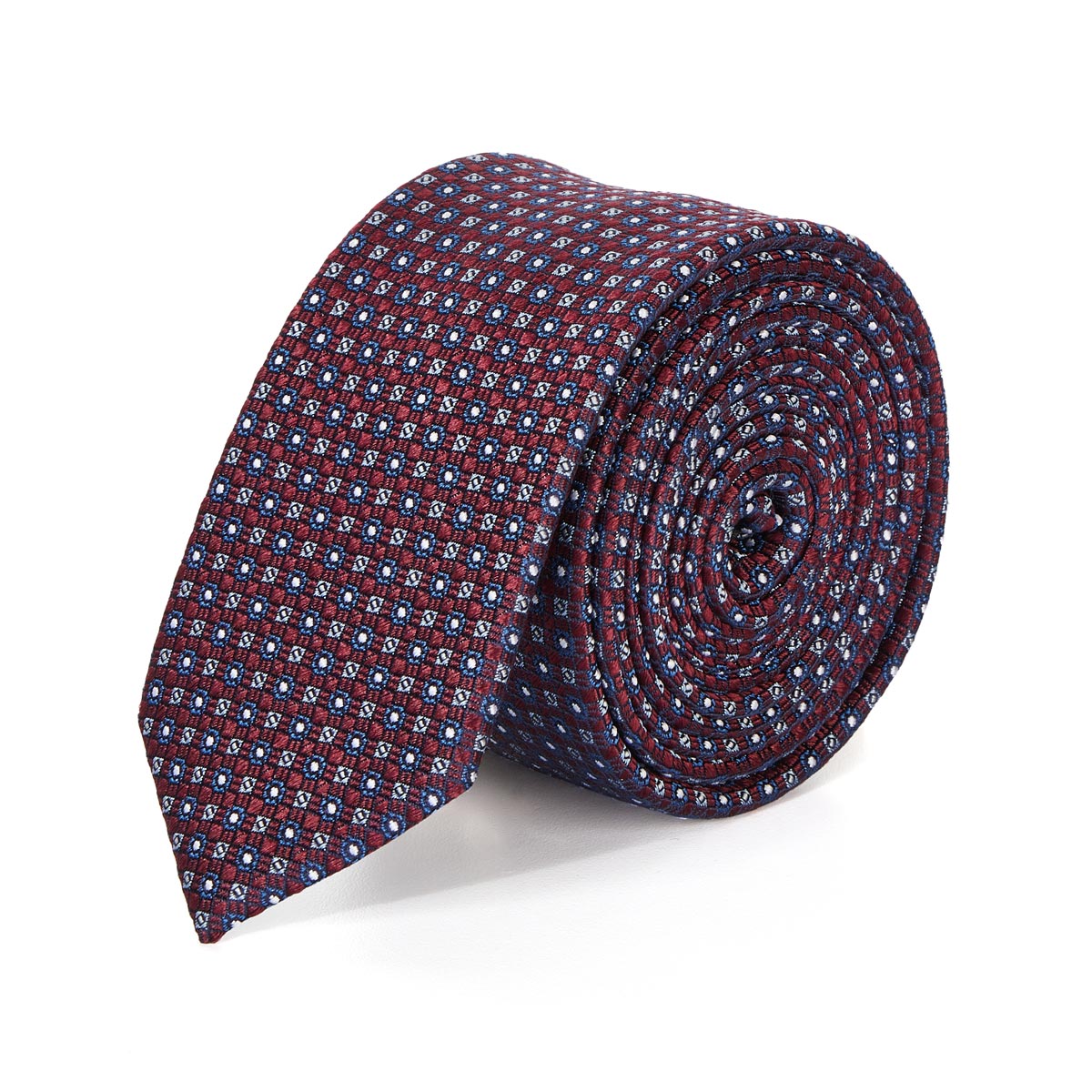 Extralange Seidenkrawatte mit Webmuster