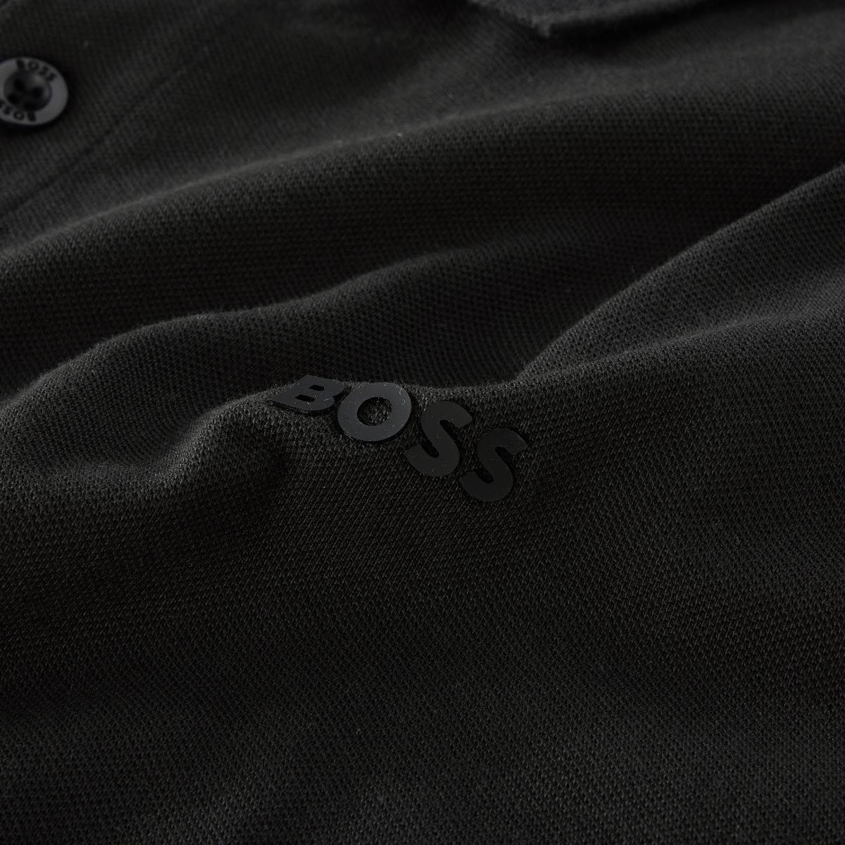 BOSS Poloshirt aus Baumwolle schwarz