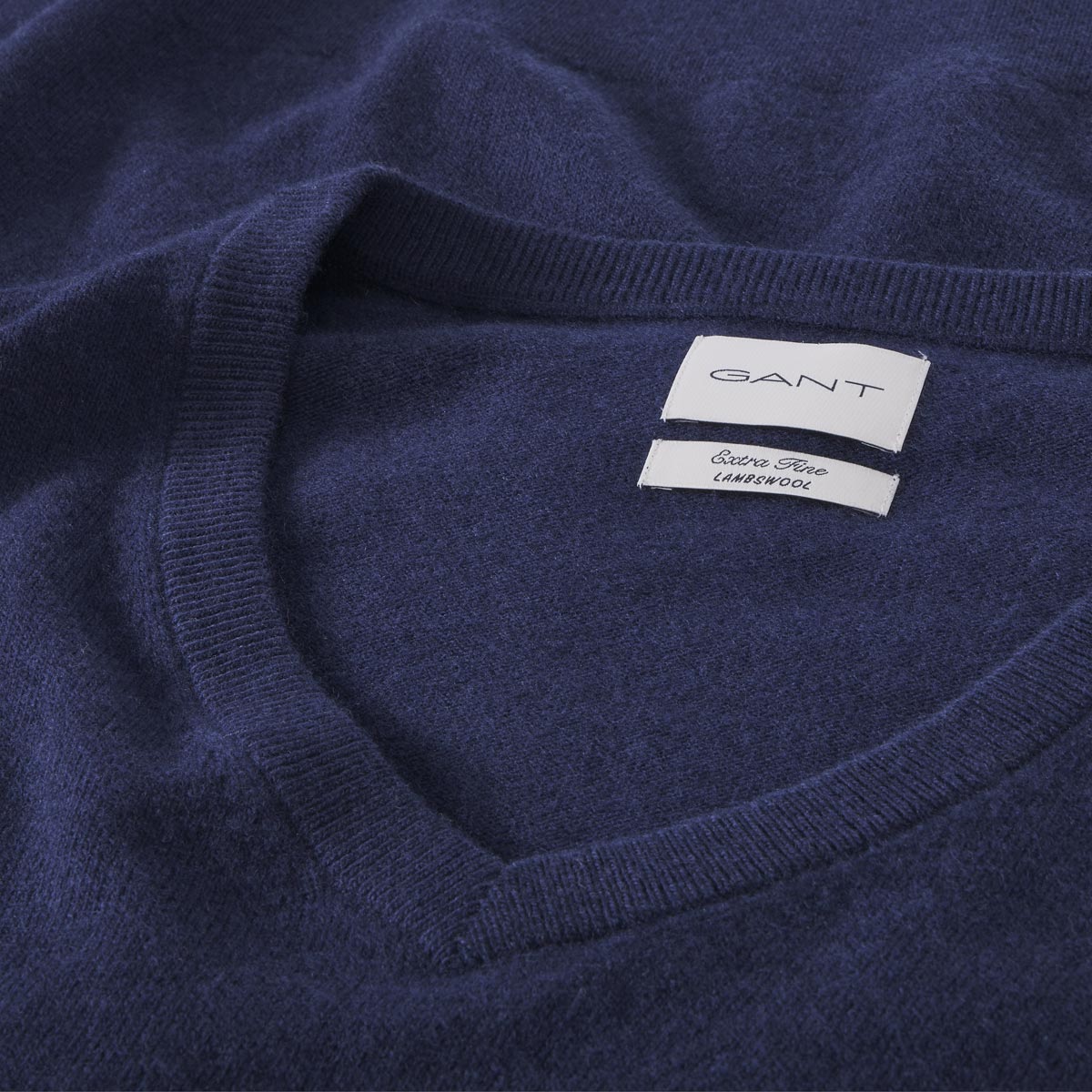 Gant Feinstrickpullover mit Lammwolle marine