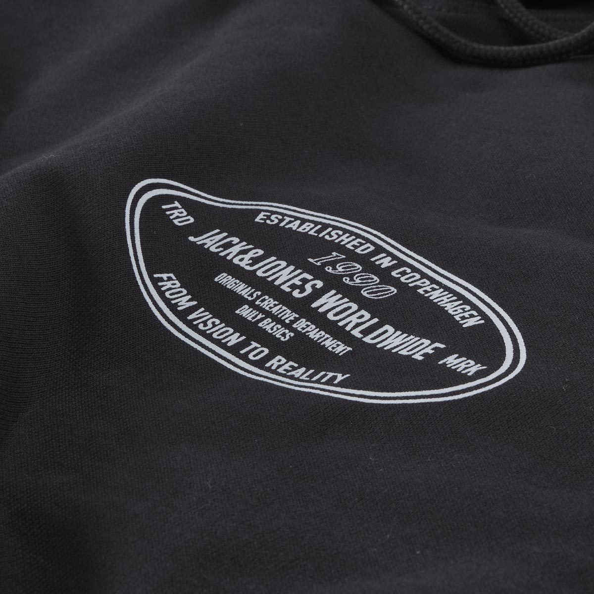 Jack&Jones Hoodie mit Print auf Vorder- und Rückseite schwarz