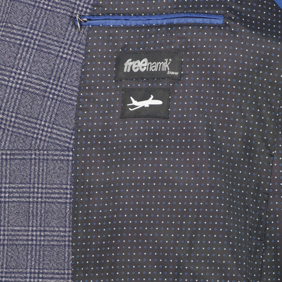 Weis Sakko mit Bambus blau