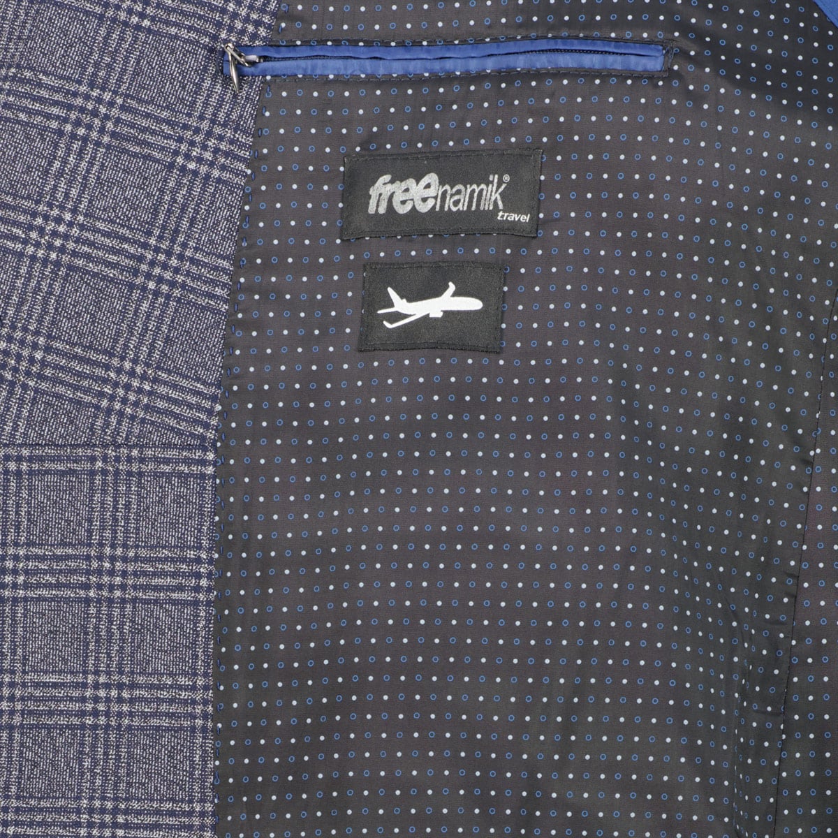 Weis Sakko mit Bambus blau Weis Sakko mit Bambus blau