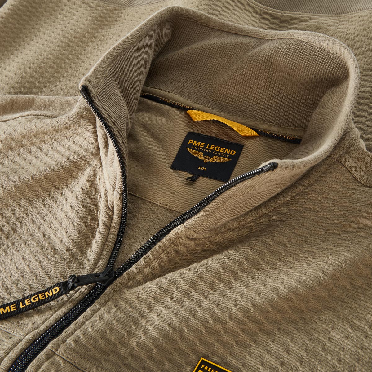 PME LEGEND Sweatjacke aus Baumwolle khaki