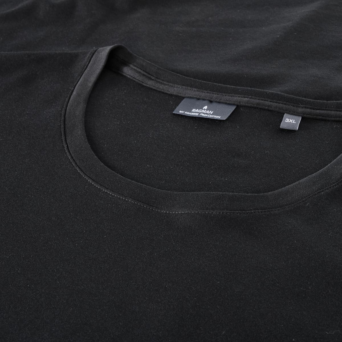 RAGMAN Longsleeve aus Pima-Baumwolle schwarz