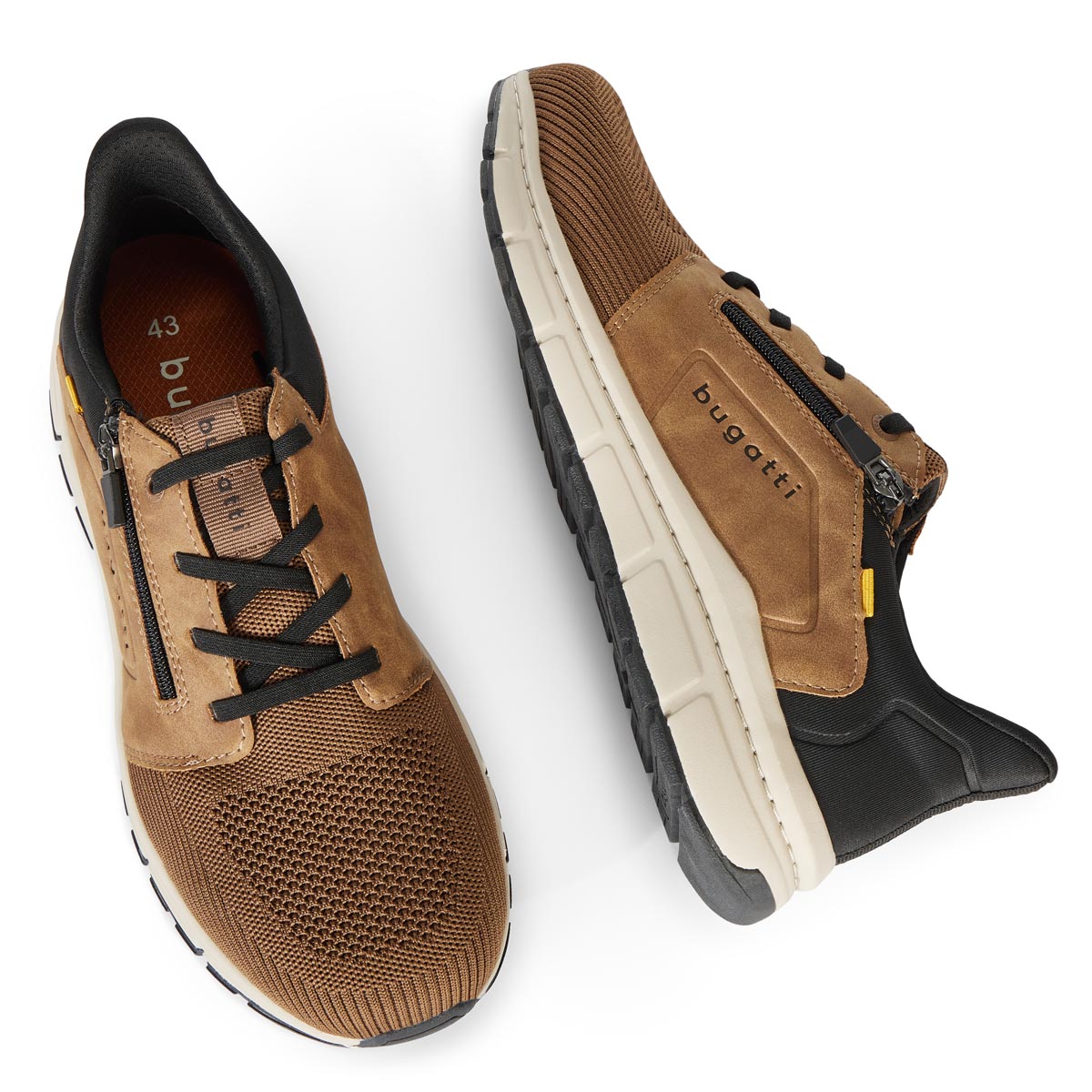 bugatti Sneaker mit Reißverschluss braun