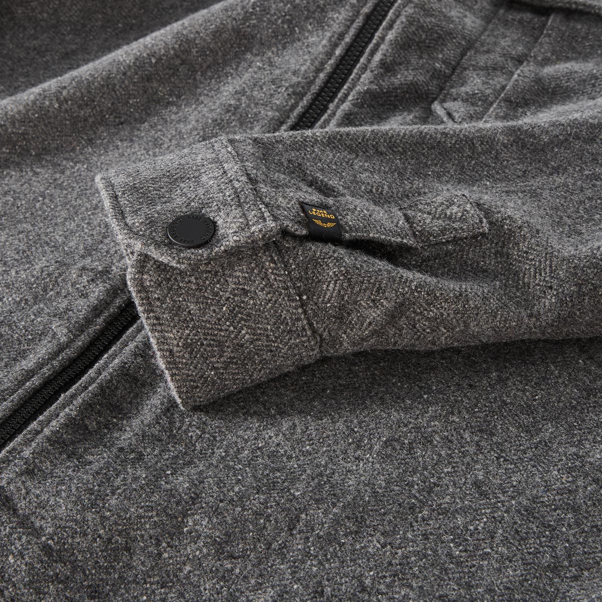 PME LEGEND Hemdjacke aus Wollmischung anthrazit