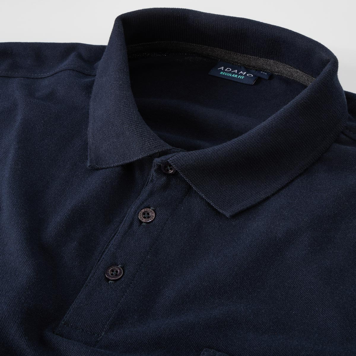 ADAMO Poloshirt mit elastischem Bund dunkelblau