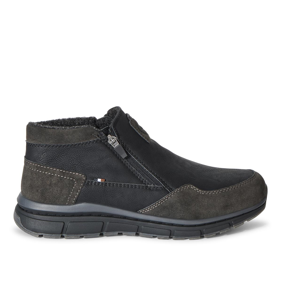 bugatti Freizeitschuh mit Reißverschluss, extraweit schwarz