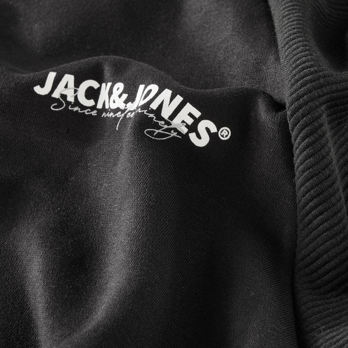 Jack&Jones Sweatjacke aus Materialmix schwarz
