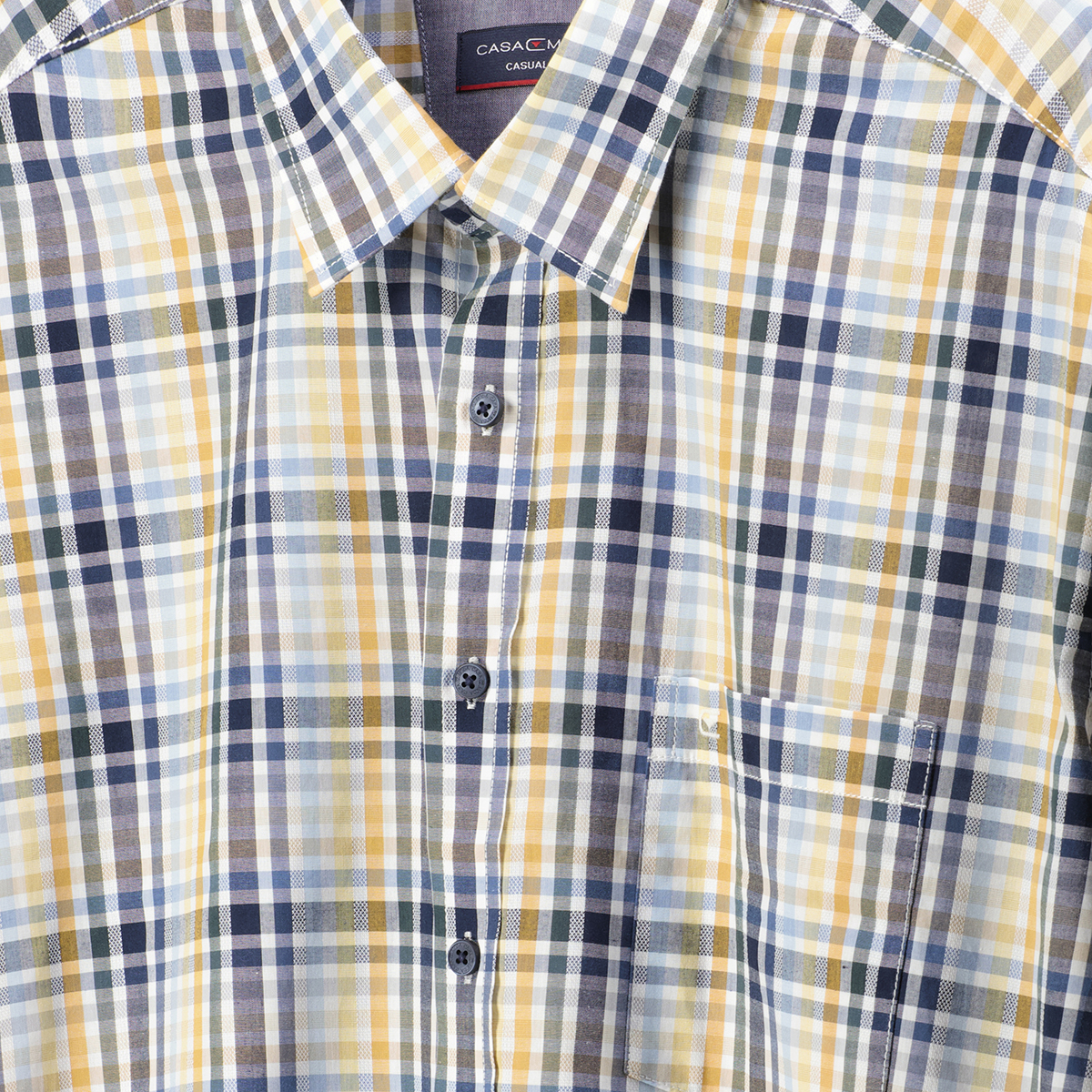 CASA MODA Freizeithemd aus Baumwolle gelb