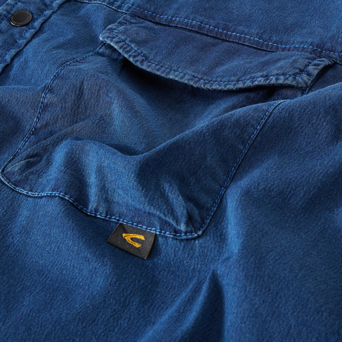 camel active Freizeithemd mit Elasthan dunkelblau