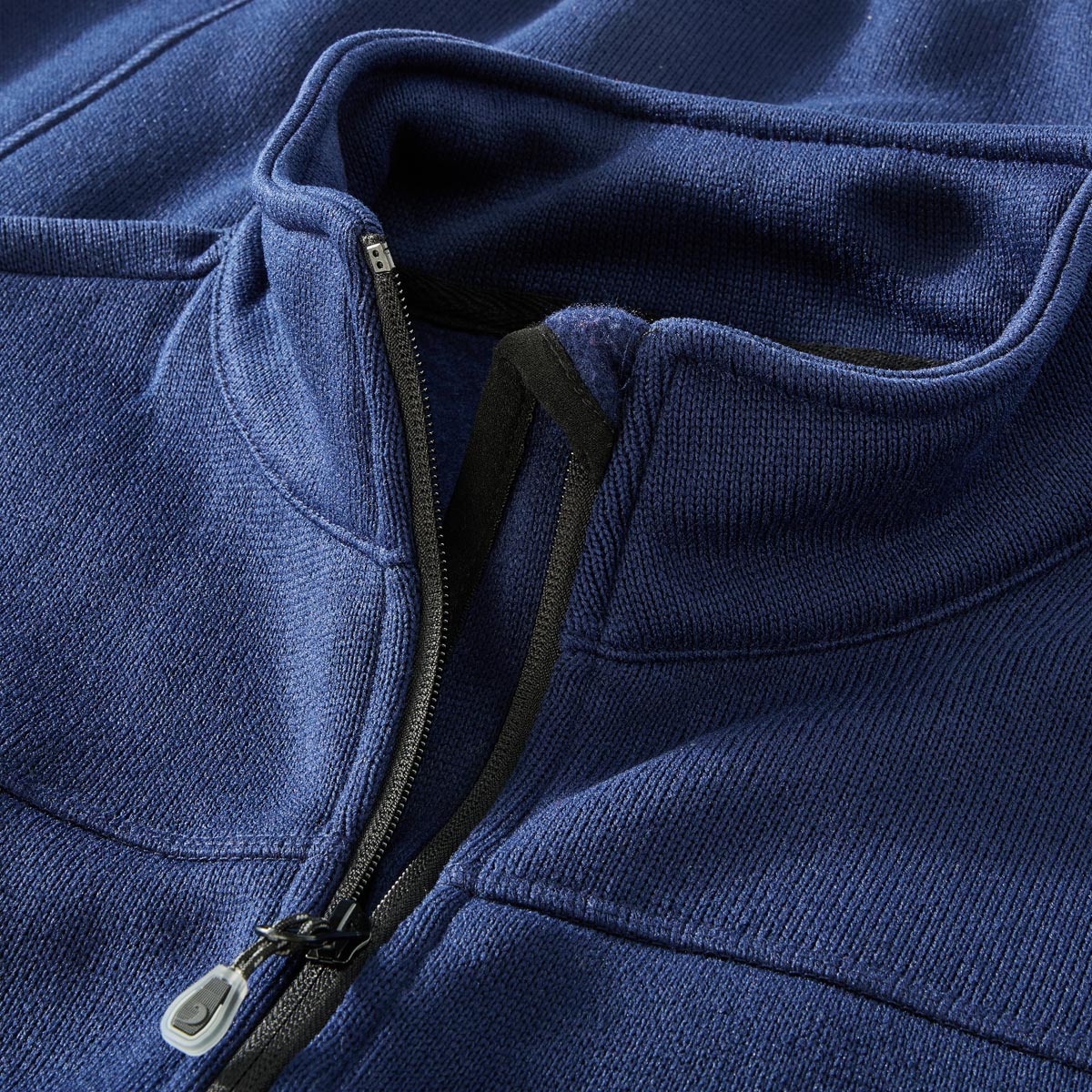 Blue Wave Fleecejacke in Strickoptik marine