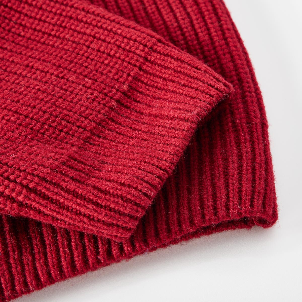 RAGMAN Pullover aus Wollmix dunkelrot