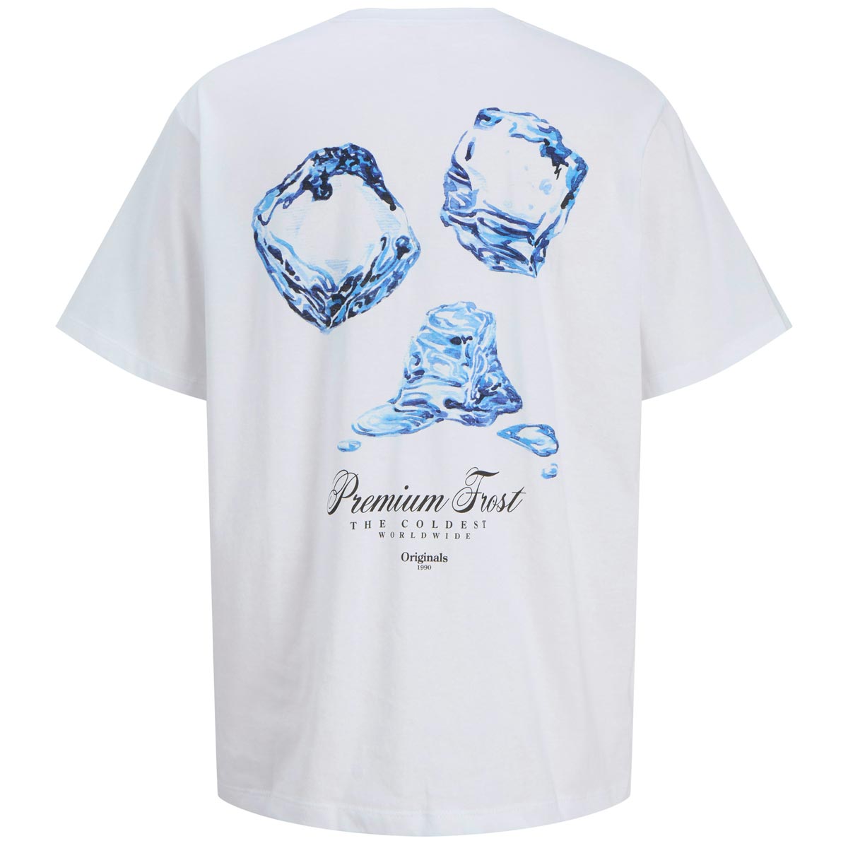 Jack&Jones T-Shirt mit Print auf Vorder- und Rückseite weiß