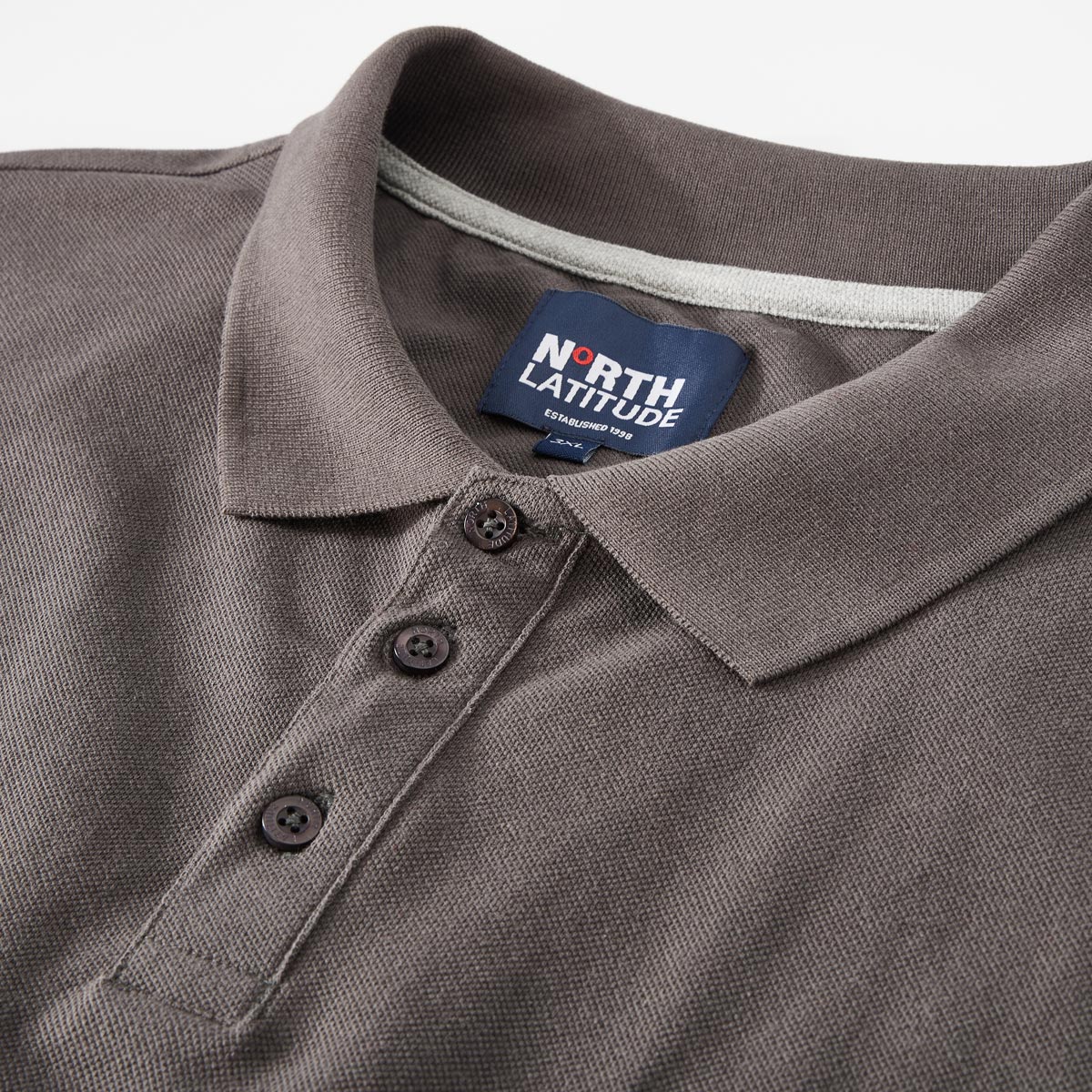 North Poloshirt aus Baumwoll-Piqué grau