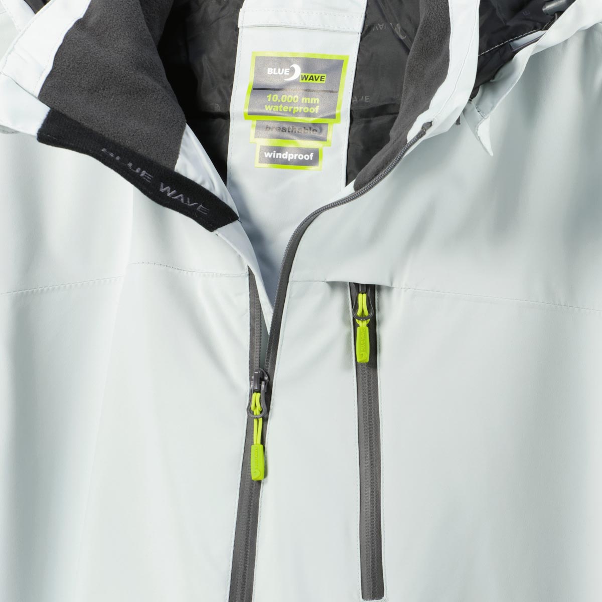 Blue Wave Wattierte Funktionsjacke mit Kontrastdetails, winddicht und schnelltrocknend grau