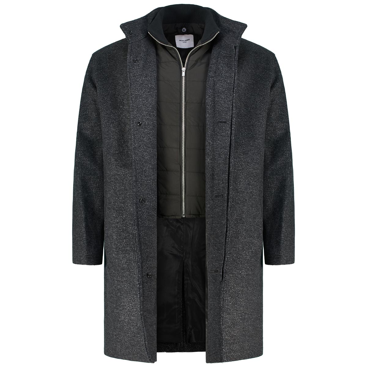 Jack&Jones Kurzmantel aus Wollmischung anthrazit